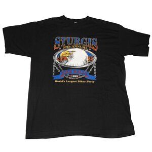 Vintage 1999 Sturgis Bike Rally Shirt 59th Annual Eagle Graphic Men's XL
